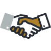 shaking hands in agreement icon