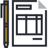 Document and pen icon